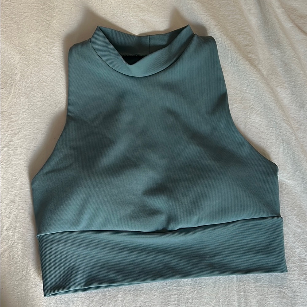 Halter Sleeveless Blue Top